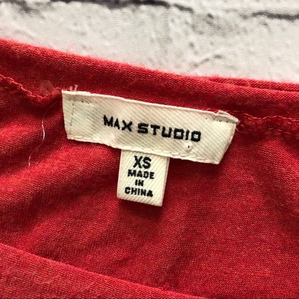Max Studio Red T-shirt Mini Casual Dress - Picture 4 of 4